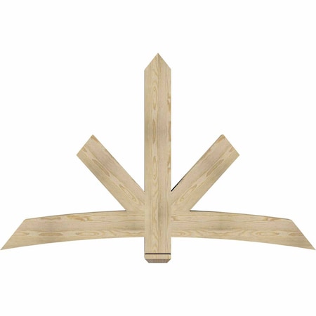 Ekena Millwork Alberta Rough Sawn Timber Gable Bracket, Douglas Fir, 72"W x 45"H x 6"D x 6"F, 15/12 Pitch GBW072X45X0606ALB00RDF